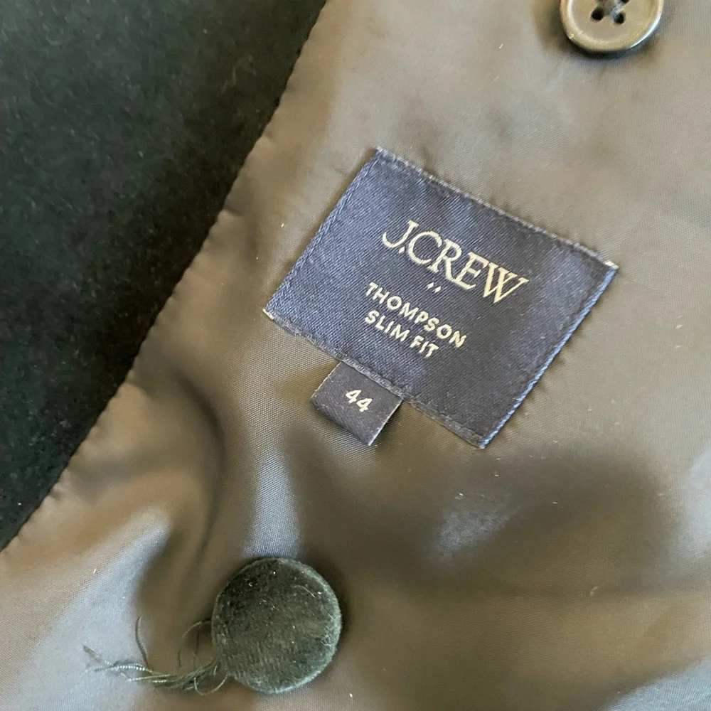 J. CREW Single Breasted‎ Peak Lapel Velvet Blazer in Dark Forest Size 44 $498
